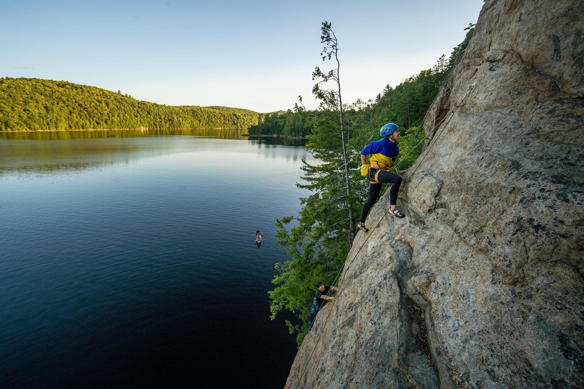 Climbing on the lake